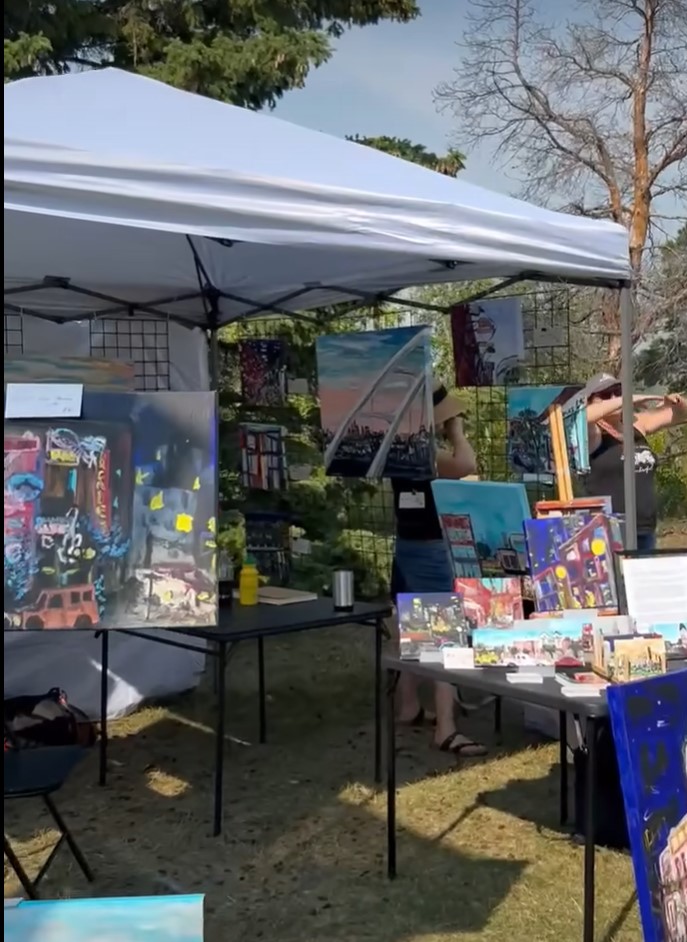 Tent at Strathcona Art Walk Sept 7-8 2024